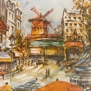 Vintage Moulin Rouge Metal Bar Tray